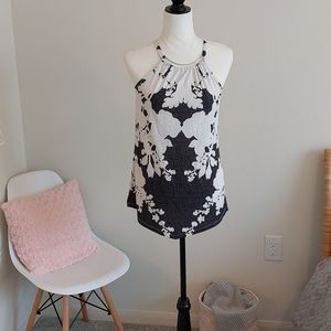 Inc Halter top black and white - small